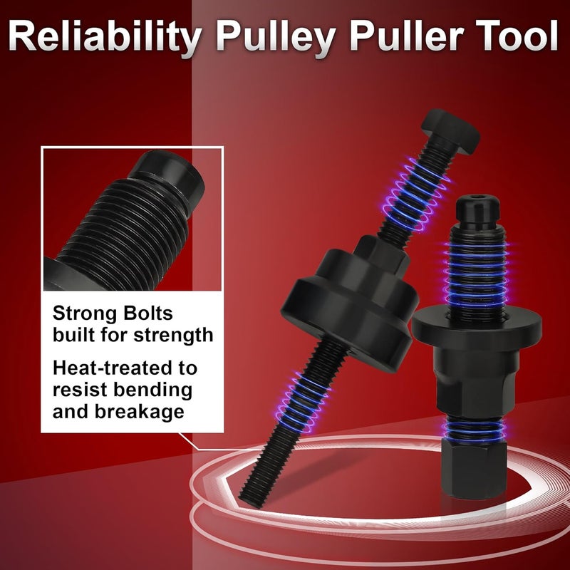 limontek Power Steering Pulley Puller Installer Tool, Power Steering Pump Pulley Removal Tool Compatible with Ford, GM, VW and Chrysler Vehicles - Image 3